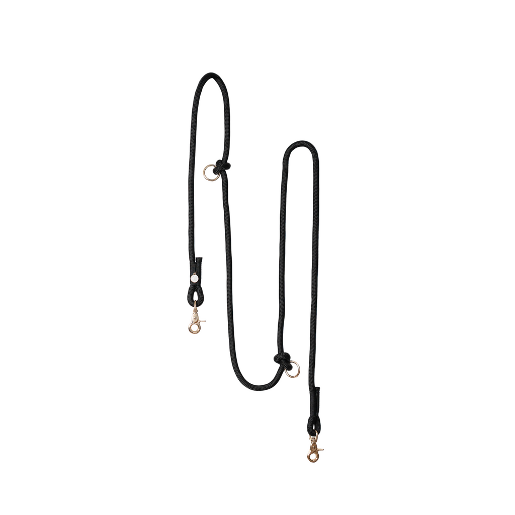 Hands-Free Braided Dog Leash – Black