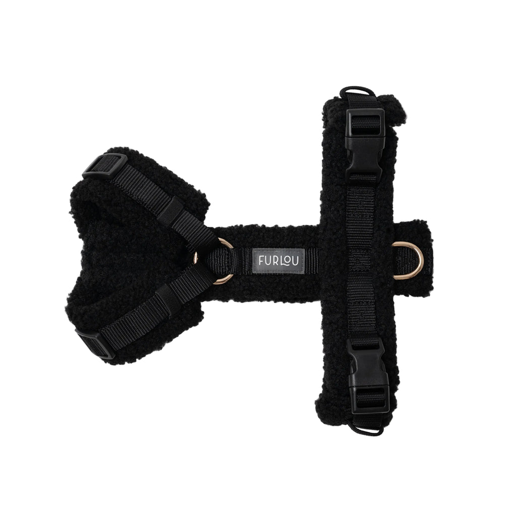 Sherpa-Style Dog Harness – Black