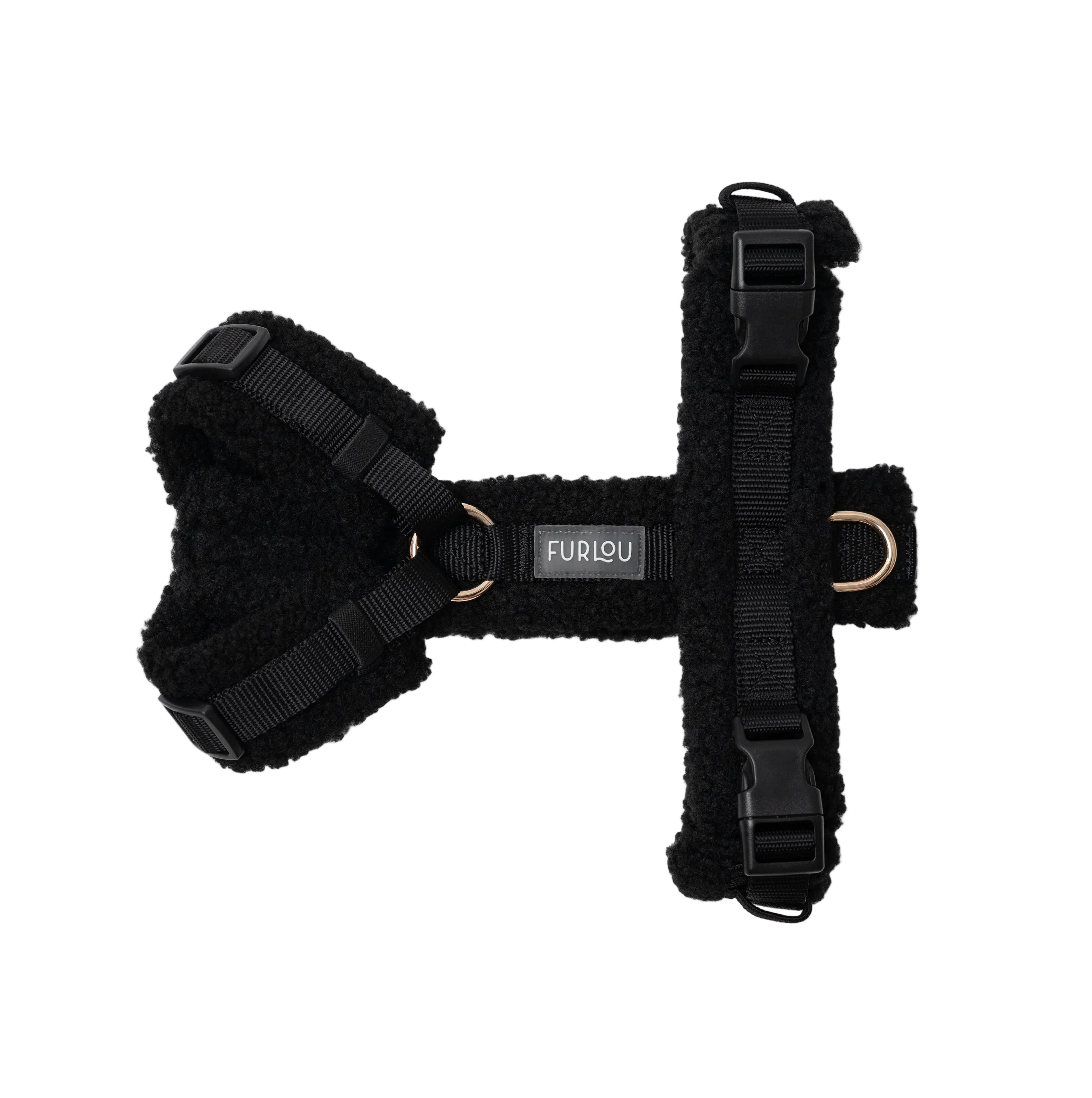 Sherpa-Style Dog Harness – Black