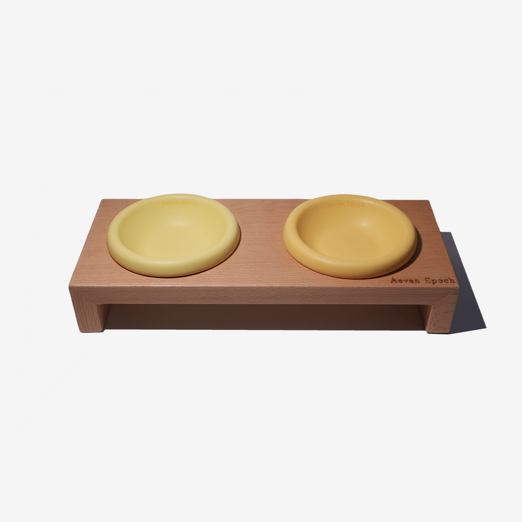 Aevan Epoch Solid Wood Raised Pet Bowl Stand