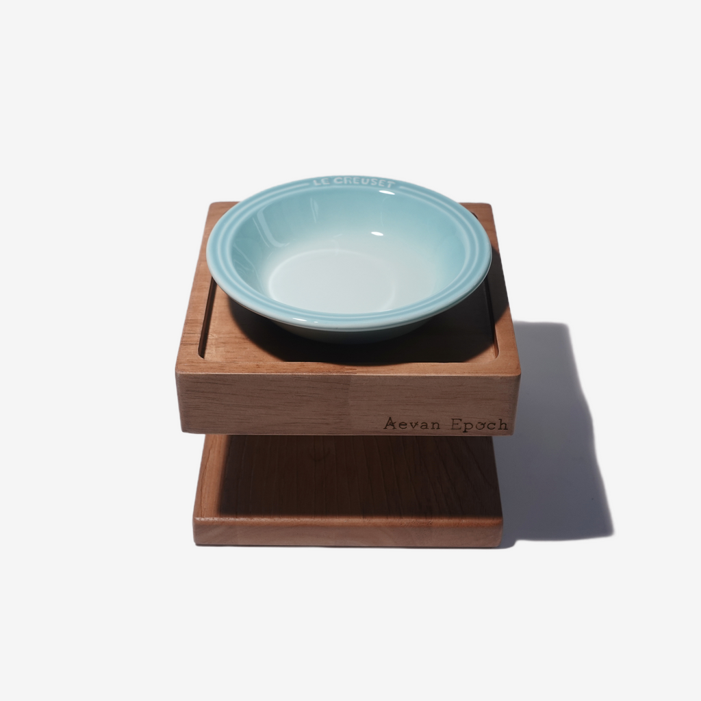 Aevan Epoch Solid Wood Raised Pet Bowl Stand