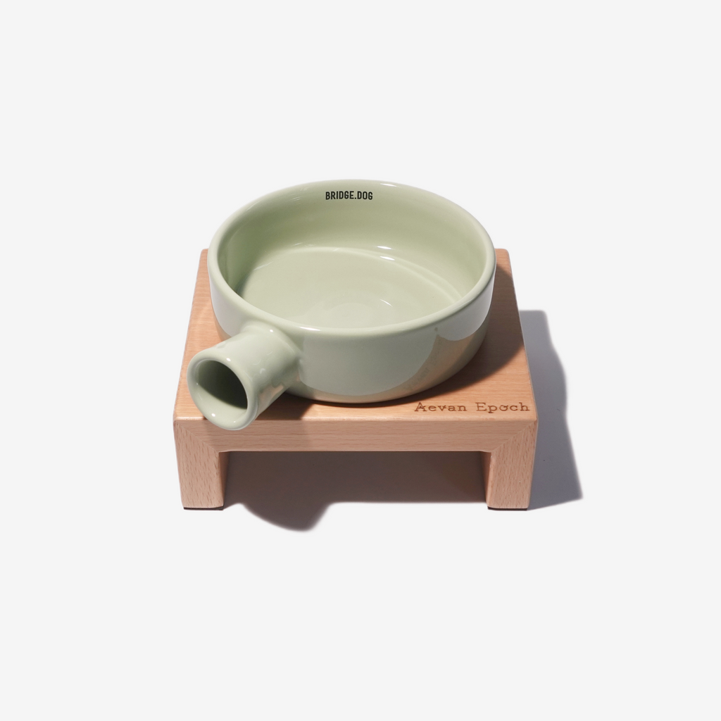 Aevan Epoch Solid Wood Raised Pet Bowl Stand