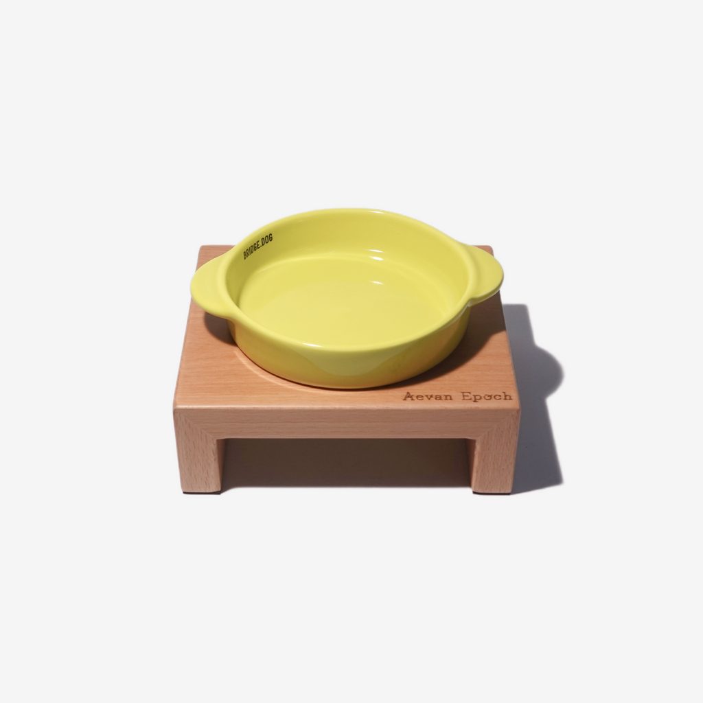 Aevan Epoch Solid Wood Raised Pet Bowl Stand