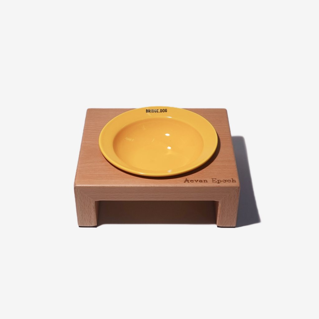 Aevan Epoch Solid Wood Raised Pet Bowl Stand