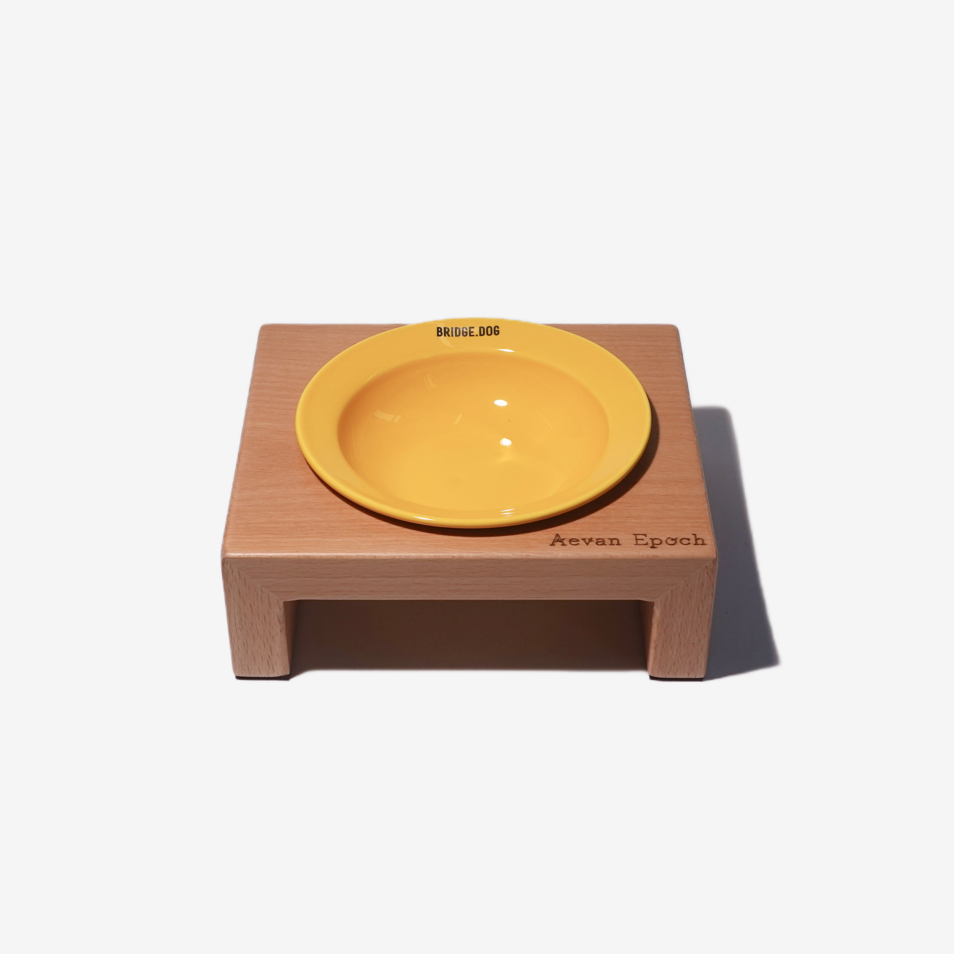 Aevan Epoch Solid Wood Raised Pet Bowl Stand