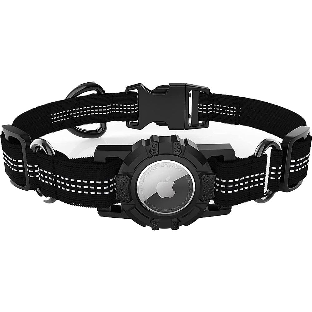 Adjustable Nylon Dog Collar for Apple AirTag – Black