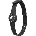 Adjustable AirTag Dog Collar – Black Silicone