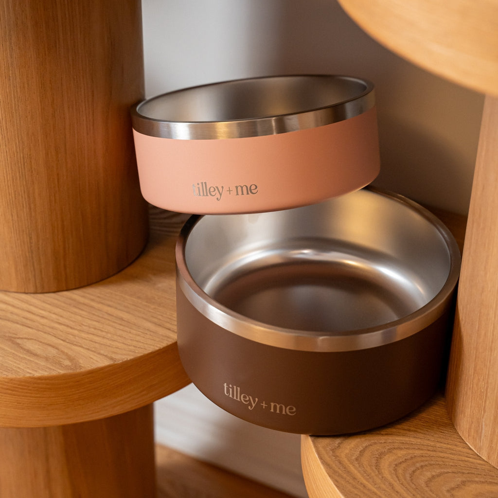 Tilley + Me Stainless Steel Pet Bowl – Non-Slip & Dishwasher Safe