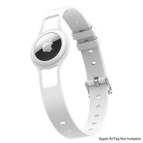 Sahara Silicone AirTag Dog Collar – White
