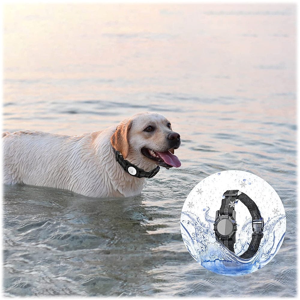 Adjustable Nylon Dog Collar for Apple AirTag – Black