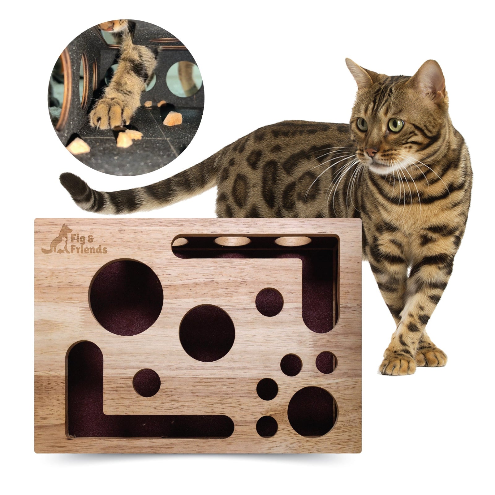 The Original Cat Nail File Enrichment Box – Scratcher & Puzzle for Cats