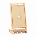 Vertical Sisal Cat Scratcher with Hanging Toys