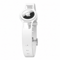 Sahara Silicone AirTag Dog Collar – White