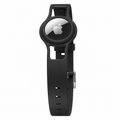 Sahara Silicone AirTag Dog Collar – Black