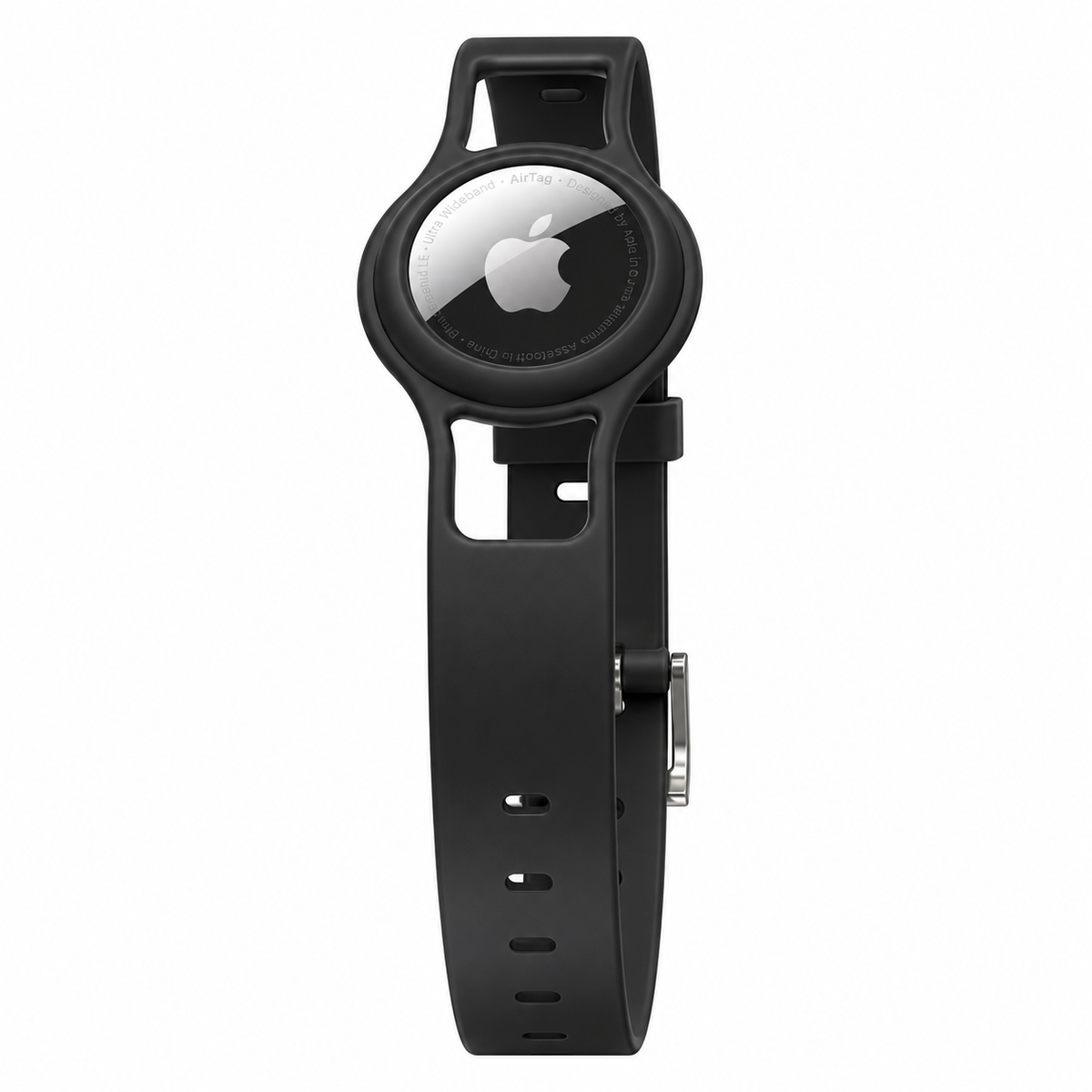 Sahara Silicone AirTag Dog Collar – Black