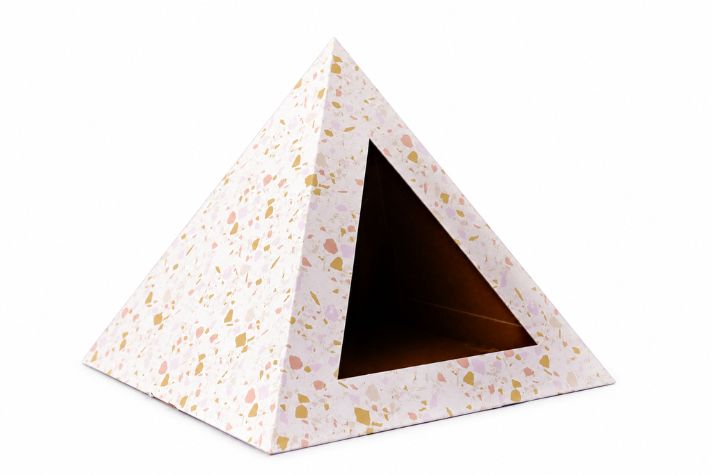Terrazzo Cardboard Cat Hideaway