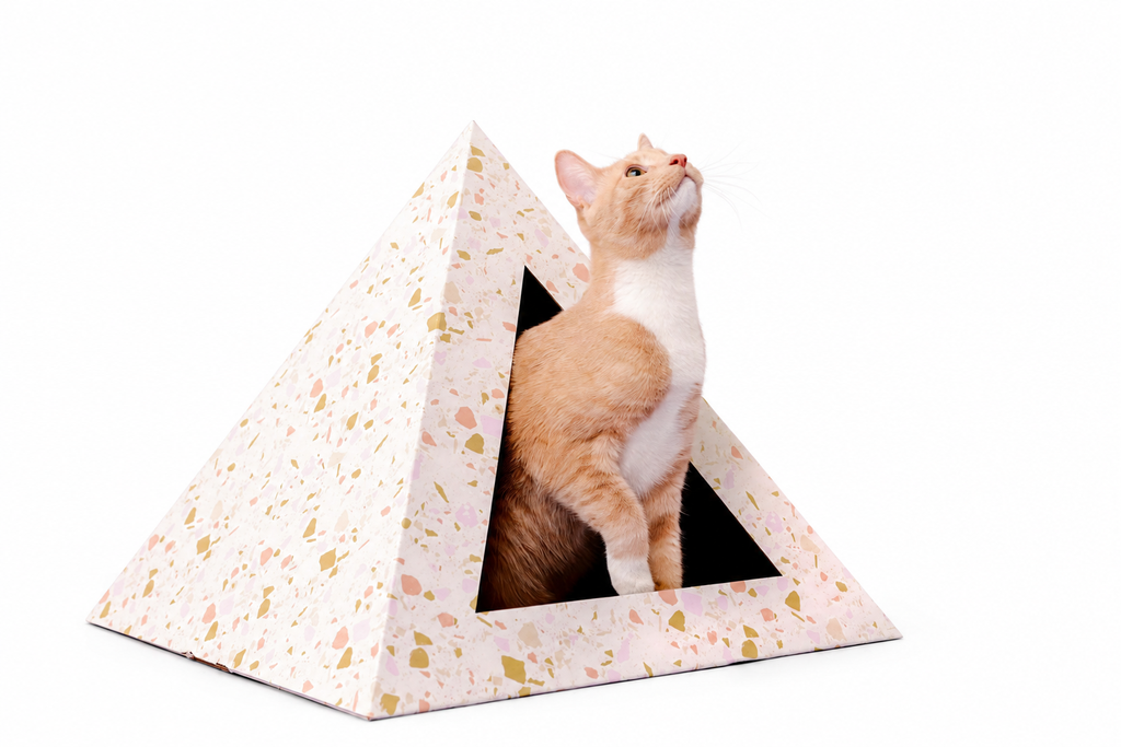 Terrazzo Cardboard Cat Hideaway