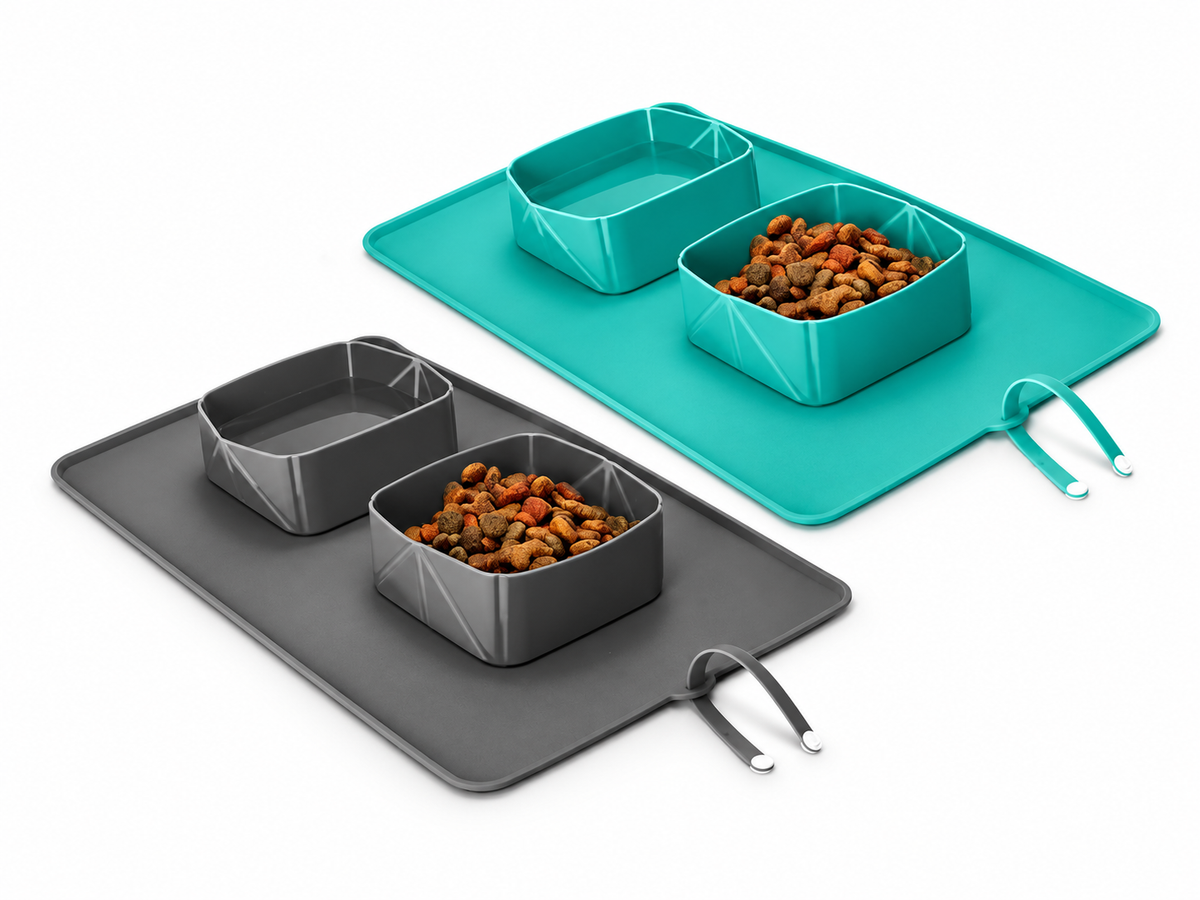 Foldable Double Silicone Travel Bowls