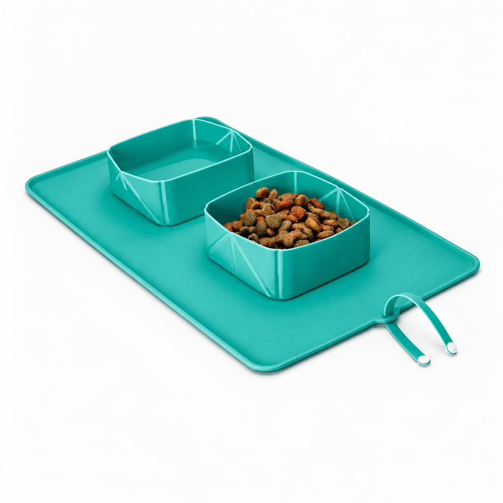 Foldable Double Silicone Travel Bowls
