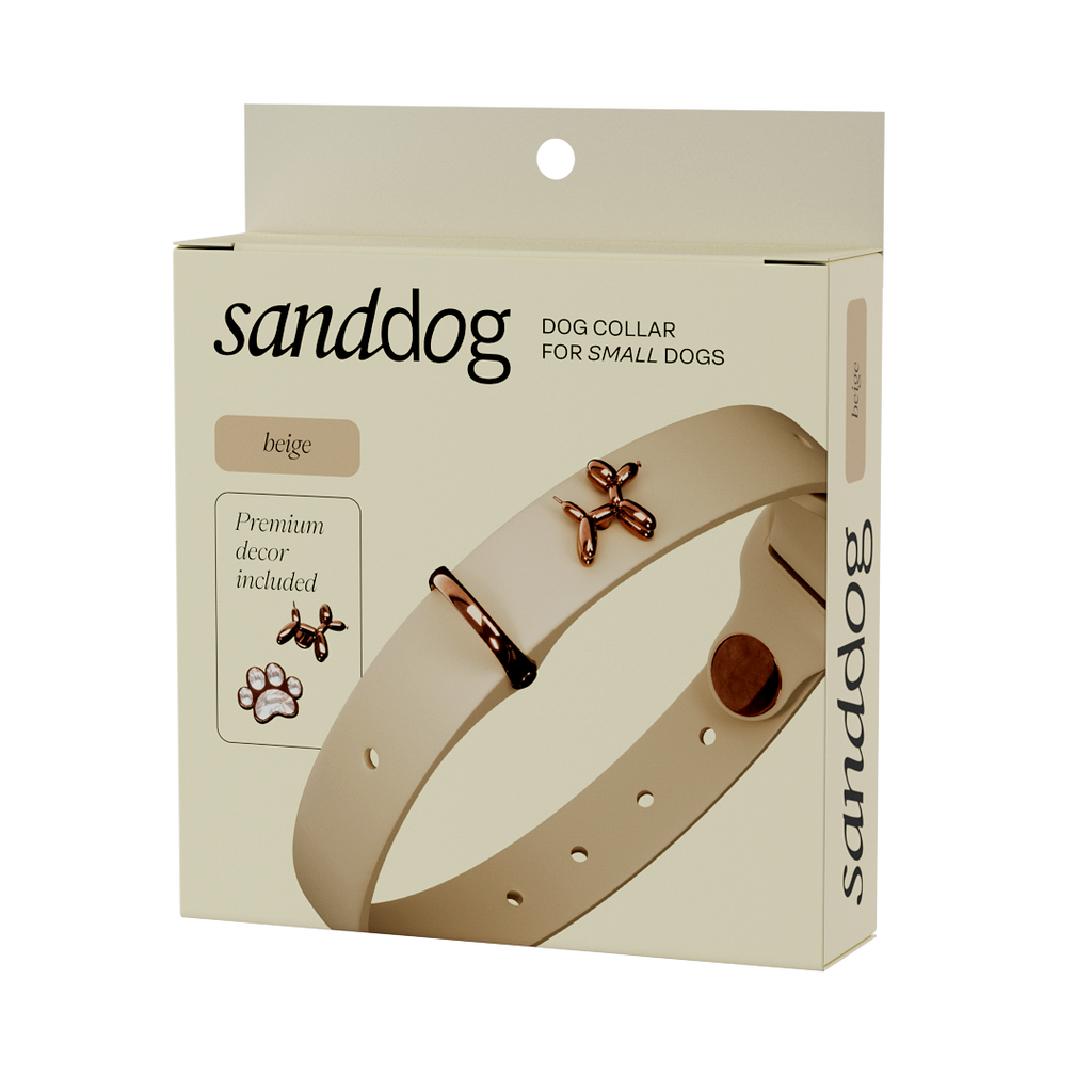 SandDog Balloon Beige Dog Collar