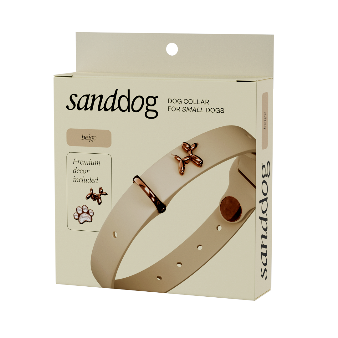 SandDog Balloon Beige Dog Collar