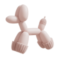 Balloon Dog Chew Toy – Pink