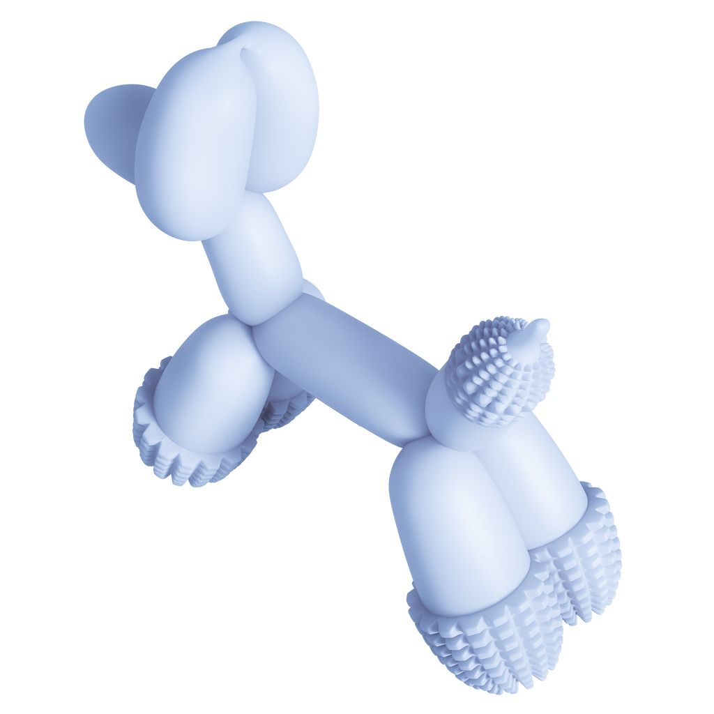 Blue Balloon Dog Toy – Silicone Chew Toy