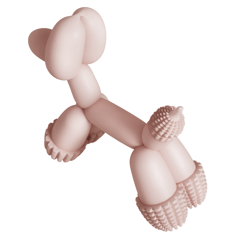 Balloon Dog Chew Toy – Pink
