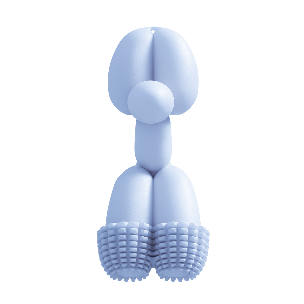 Blue Balloon Dog Toy – Silicone Chew Toy