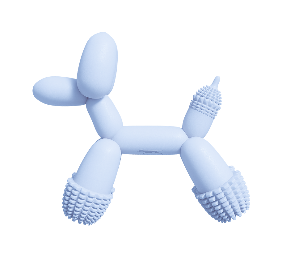 Blue Balloon Dog Toy – Silicone Chew Toy
