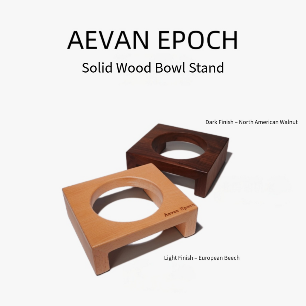 Aevan Epoch Solid Wood Raised Pet Bowl Stand