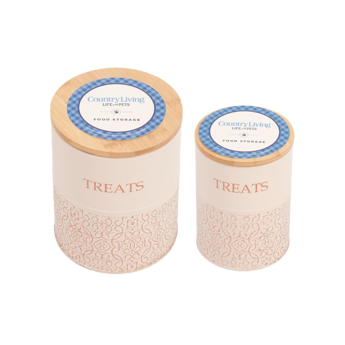 Country Living Dog Treat Canisters – Set of 2