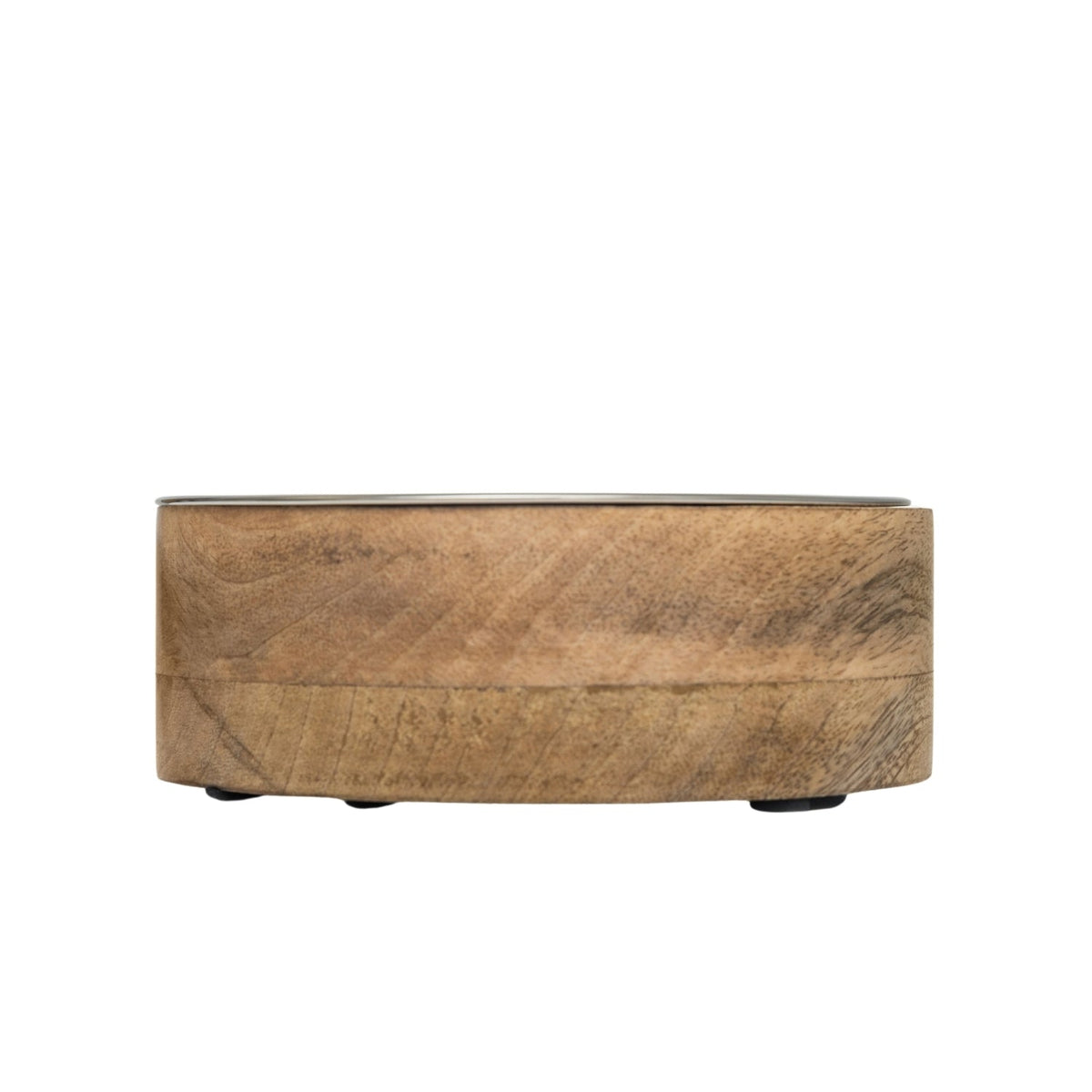 Stainless Steel Dog Bowl with Mango Wood Holder