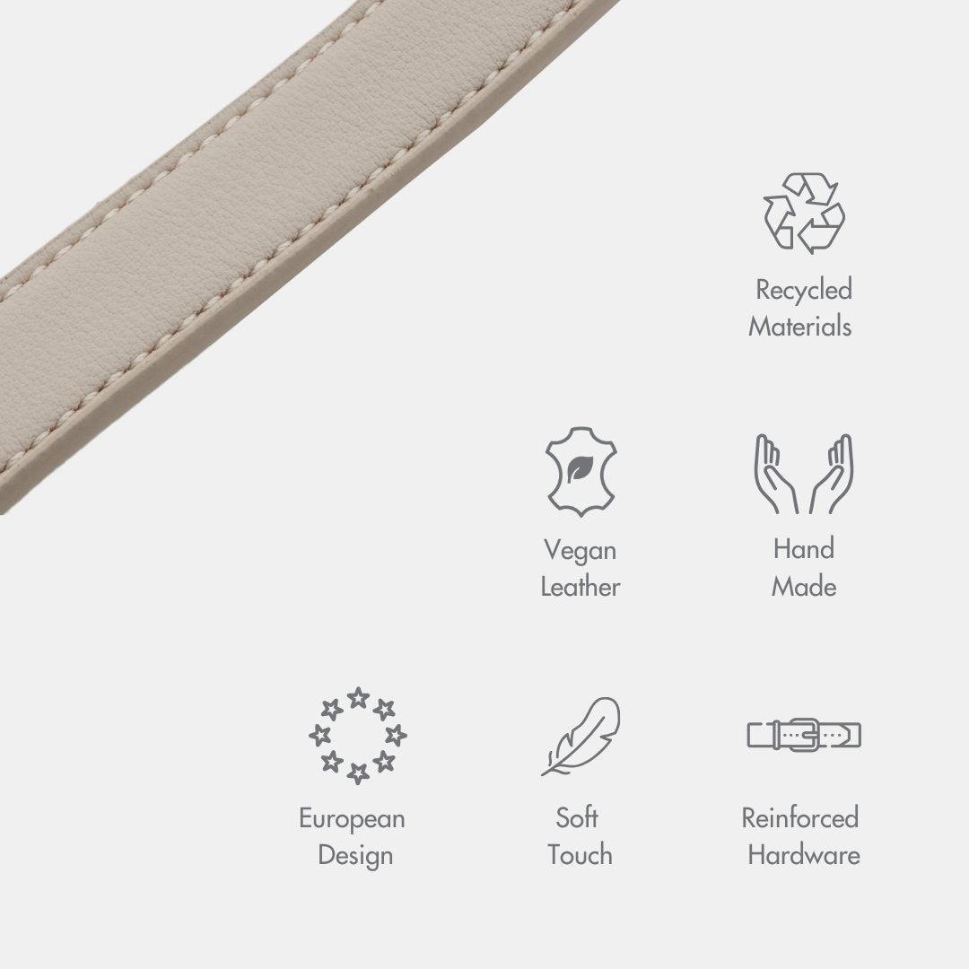Nina Woof Cupertino Vegan Leather Dog Collar for Apple AirTag